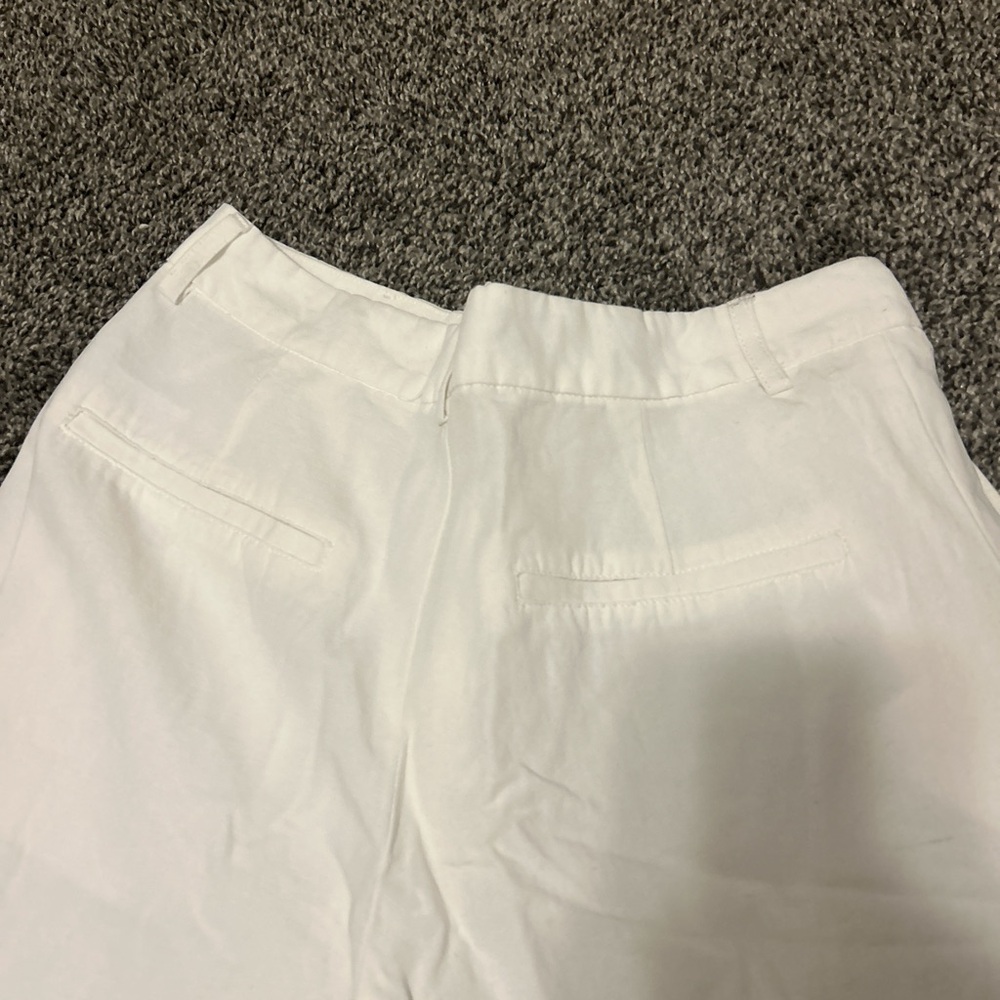 Zara White Linen Trousers